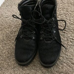 Black Lace-Up Boots